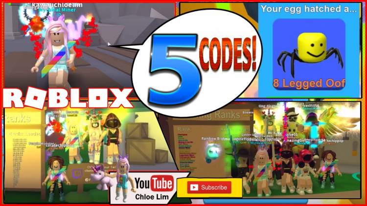 List Of All Codes Roblox Mining Simulator