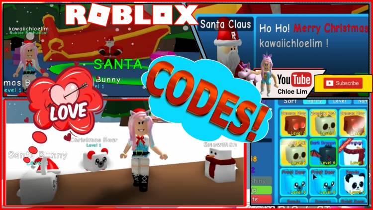 Roblox Gameplay Bubble Gum Simulator Codes I Met Santa And Phew I Was Not On His Naughty List Free Blog Directory - roblox bubble simulator
