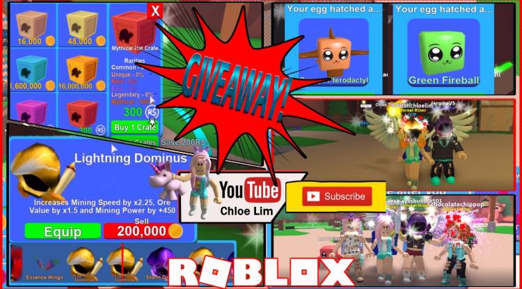 Roblox Mining Simulator Gamelog June 9 2018 Free Blog Directory - roblox mining simulator crate codes